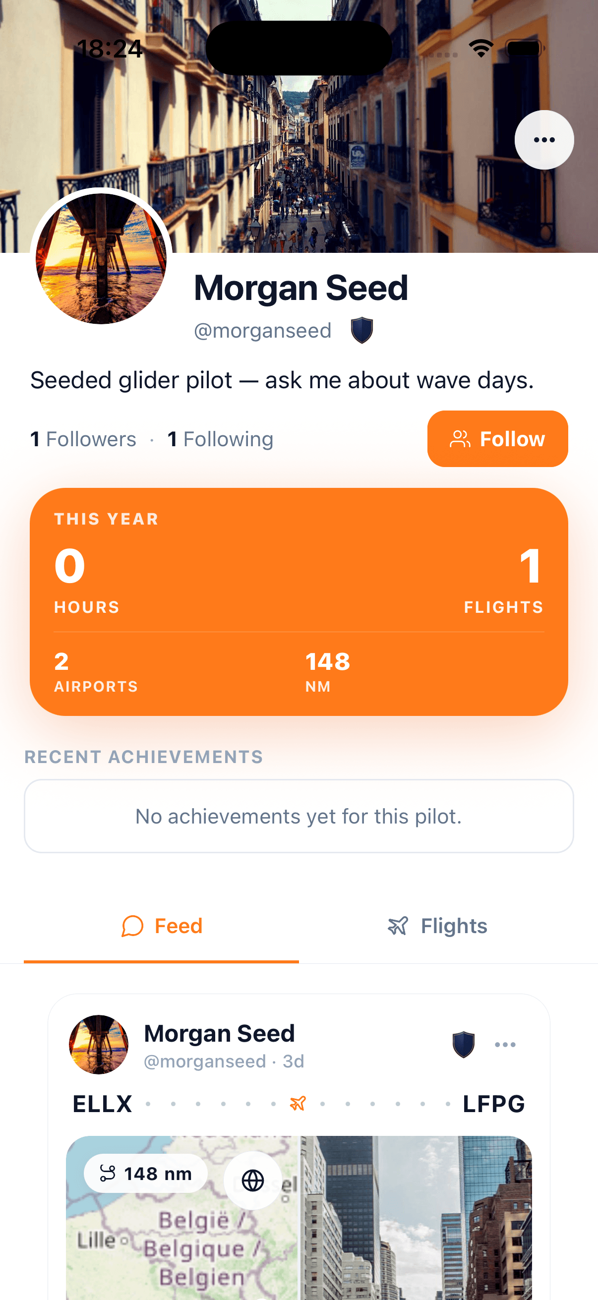 Flyout pilot profile